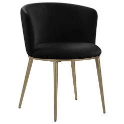 MOD The Almar Dining Chair, Black And Brushed Gold, Velvet And Iron, Set Of 2 -abbyson shop c621f7ca02741725 1312 w800 h800 b1 p0