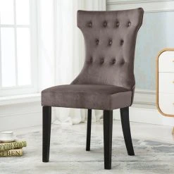 Belleze Parsons Elegant Tufted Upholstered Dining Chair, Set Of 2, Taupe -abbyson shop c6918ff302b2ce72 7616 w800 h800 b0 p0