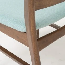 GDFStudio GDF Studio Helen Mid Century Dining Chair, Set Of 2, Mint/Natural Walnut -abbyson shop c8511e9d01b0827d 6108 w800 h800 b0 p0