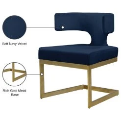 MOD The Eve Dining Chair, Navy And Gold, Velvet And Metal -abbyson shop c8619a9d02741608 0748 w800 h800 b1 p0