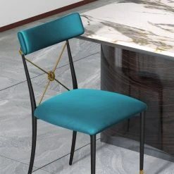 HOMARY Blue Empire Style Upholstered Cross Back Green Side Chair Dining Chair 28 HOMARY Blue Empire Style Upholstered Cross Back Green Side Chair Dining Chair -abbyson shop c961e529039be906 2550 w800 h800 b0 p0