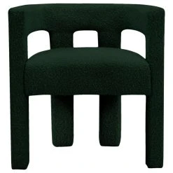 MOD The Camille Dining Chair, Bouclé Fabric, Green