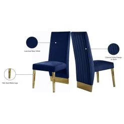 MOD The Cairo Dining Chair, Navy And Gold, Velvet, Set Of 2 -abbyson shop c9f17d970274150f 0747 w800 h800 b1 p0