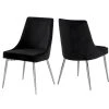 MOD The Draper Dining Chair, Black, Velvet, Chrome Base, Set Of 2 -abbyson shop ca61e88b02741515 0736 w800 h800 b1 p0