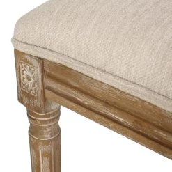 GDFStudio Amy French Country Wood Upholstered Dining Chair, Set Of 2, Beige/Natural -abbyson shop ca81a11600b9e346 8164 w800 h800 b0 p0