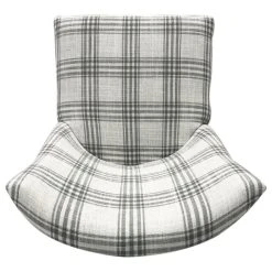 GDFStudio GDF Studio Rydel Fabric Dining Chairs, Set Of 2, Gray Plaid/Brown -abbyson shop cb11cf4400b0959a 5192 w800 h800 b1 p0