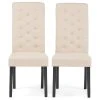 GDFStudio GDF Studio Darby Tall Back Linen Dining Chairs, Set Of 2