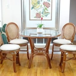 SK New Interiors Denver Dining Rattan Wicker Armless Side Chair W/Cream Cushion, Handmade, Coloni -abbyson shop ce51240b0fbc3747 2273 w800 h800 b0 p0
