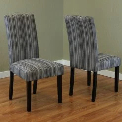 Monsoon Pacific Seville Stripe Fabric Dining Chairs, Set Of 2, Gray -abbyson shop ce51526909b981b6 7093 w800 h800 b0 p0