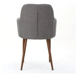 GDFStudio GDF Studio Serra Mid Century Fabric Dining Chairs, Set Of 2, Light Gray/Dark Bro -abbyson shop cf31871401c5294f 4059 w800 h800 b1 p0