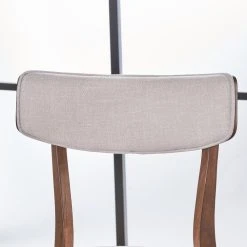 GDFStudio GDF Studio Caleb Mid-Century Walnut Finished Frame Dining Chairs, Set Of 2, Light Beige -abbyson shop d1717bd101b7fffb 7485 w800 h800 b0 p0