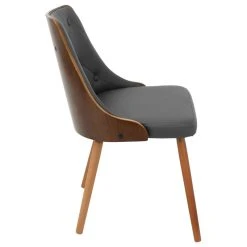 LumiSource Gianna Dining Chair, Walnut And Gray -abbyson shop d181812d0a5e4588 6472 w800 h800 b1 p0