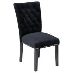 MOD The Eleanor Dining Chair, Black, Velvet, Set Of 2