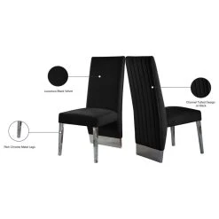 MOD The Cairo Dining Chair, Black And Chrome, Velvet, Set Of 2 -abbyson shop d3e1a0a8027414cb 0737 w800 h800 b1 p0
