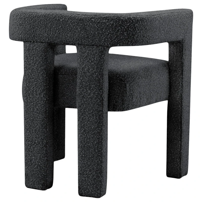 MOD The Camille Dining Chair, Bouclé Fabric, Black 4 MOD The Camille Dining Chair, Bouclé Fabric, Black - Image 2
