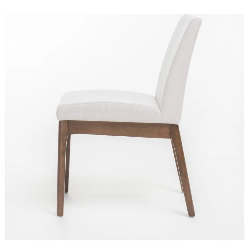 GDFStudio Oceanna Mid Century Modern Dining Chairs, Set Of 2, Light Beige/Walnut, Fabric 9 GDFStudio Oceanna Mid Century Modern Dining Chairs, Set Of 2, Light Beige/Walnut, Fabric - Image 8