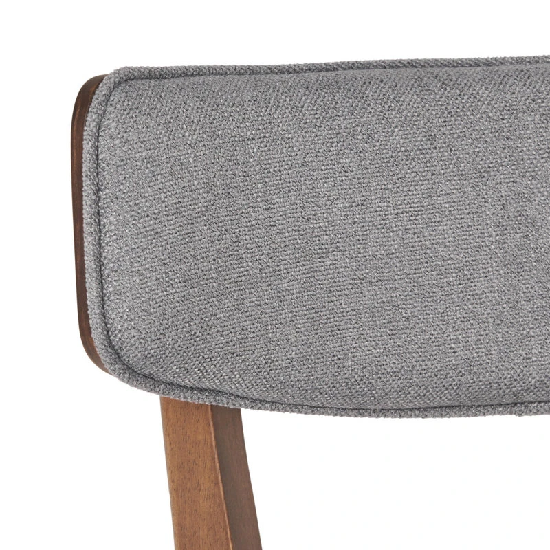 GDFStudio GDF Studio Caleb Mid-Century Walnut Finished Frame Dining Chairs, Set Of 2, Dark Gray 9 GDFStudio GDF Studio Caleb Mid-Century Walnut Finished Frame Dining Chairs, Set Of 2, Dark Gray - Image 7