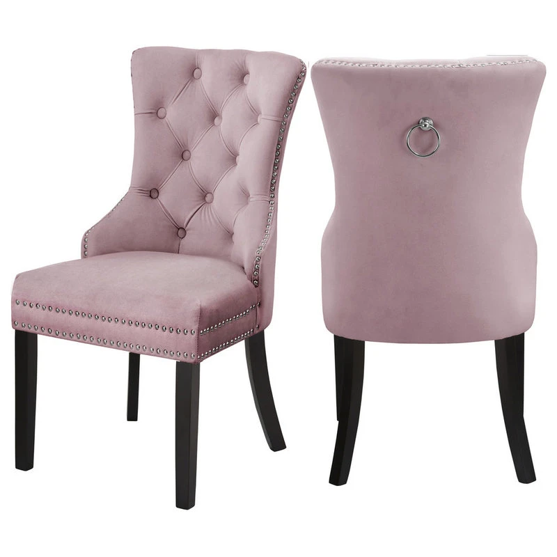 MOD The Monarch Dining Chair, Pink, Velvet, Set Of 2 3 MOD The Monarch Dining Chair, Pink, Velvet, Set Of 2