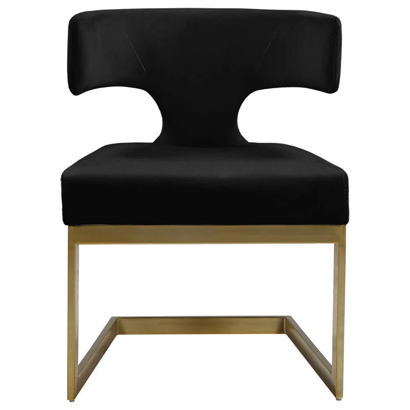MOD The Eve Dining Chair, Black And Gold, Velvet And Metal 6 MOD The Eve Dining Chair, Black And Gold, Velvet And Metal - Image 4