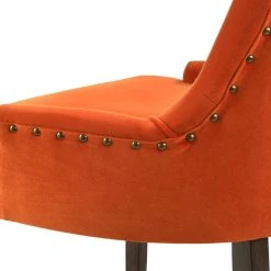 Acme Furniture Farren Side Chair, Orange Velvet And Espresso Finish -abbyson shop dbd1a9710fadec4b 0647 w800 h800 b0 p0