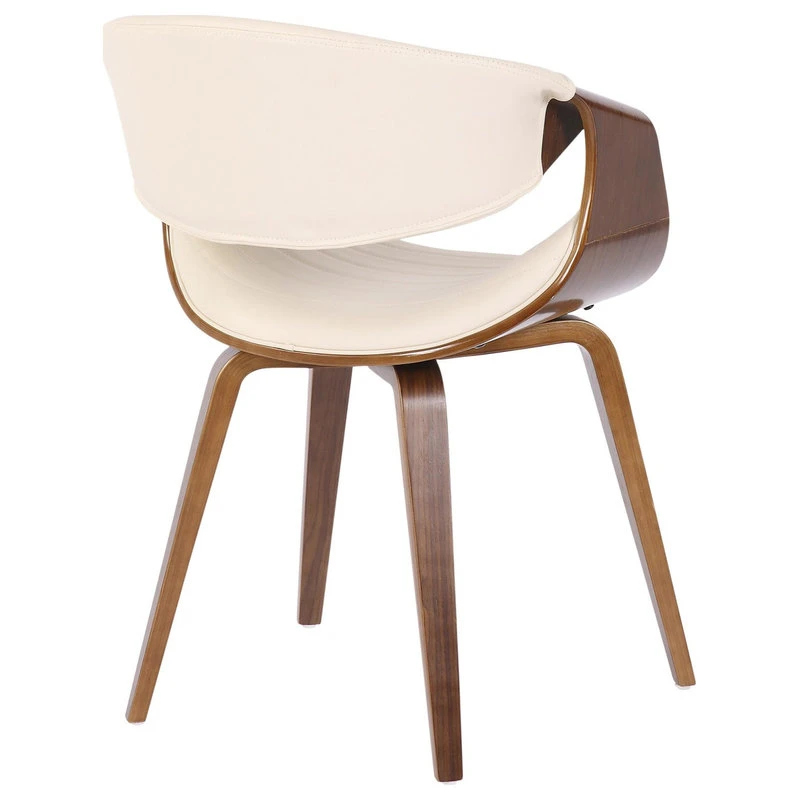 MOD The Aria Dining Chair, Walnut And Cream, Wood, PU Leather 4 MOD The Aria Dining Chair, Walnut And Cream, Wood, PU Leather - Image 2