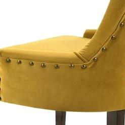 Acme Furniture Farren Side Chair, Yellow Velvet And Espresso Finish -abbyson shop dd217ca50fae0932 0637 w800 h800 b0 p0