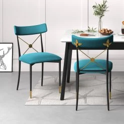 HOMARY Blue Empire Style Upholstered Cross Back Green Side Chair Dining Chair 23 HOMARY Blue Empire Style Upholstered Cross Back Green Side Chair Dining Chair -abbyson shop ddd129c8039be900 2550 w800 h800 b0 p0