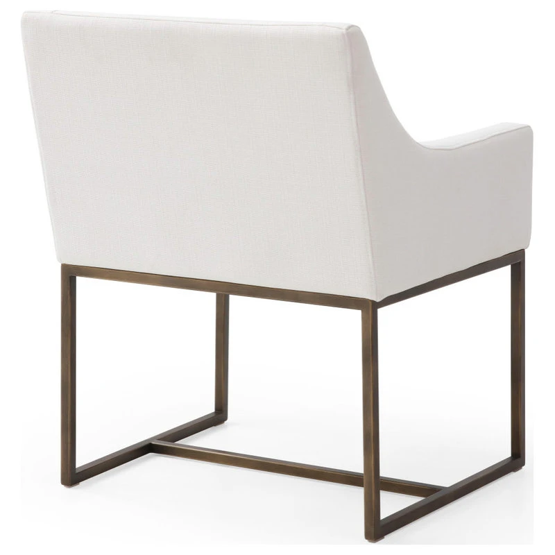 Vig Furniture Inc. Modrest Basel Off White And Copper Antique Brass Dining Chair 9 Vig Furniture Inc. Modrest Basel Off White And Copper Antique Brass Dining Chair - Image 7