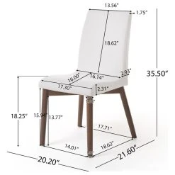 GDFStudio GDF Studio Katherine Fabric Seat And Wood Finish Dining Chairs, Set Of 2, Beige/ -abbyson shop de91fb6502a1b856 5911 w800 h800 b1 p0