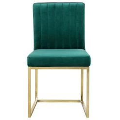 MOD The Dice Dining Chair, Green, Velvet, Gold Base, Set Of 2 -abbyson shop df2189f0027415f7 0744 w800 h800 b1 p0