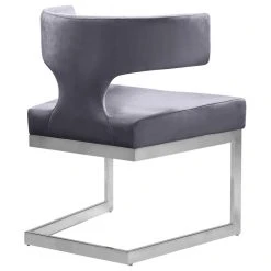 MOD The Eve Dining Chair, Gray And Chrome, Velvet And Metal -abbyson shop dfb11285027415d5 0745 w800 h800 b1 p0