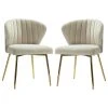 MOD The Audrey Dining Chair, Velvet, Set Of 2, Tan -abbyson shop e01127a5005923ab 9620 w800 h800 b1 p0