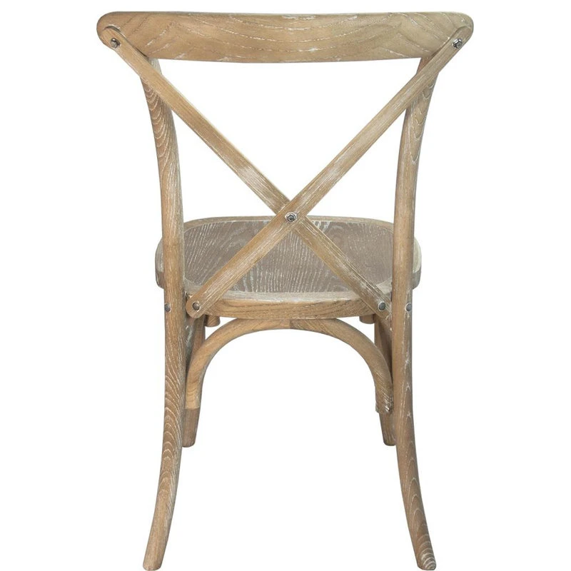 Flash Furniture Advantage Natural With White Grain X-Back Chair 4 Flash Furniture Advantage Natural With White Grain X-Back Chair - Image 2