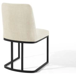 LexMod Amplify Sled Base Upholstered Fabric Dining Side Chair, Black Beige 16 LexMod Amplify Sled Base Upholstered Fabric Dining Side Chair, Black Beige -abbyson shop e2315c9700cd2d88 5716 w800 h800 b1 p0