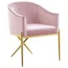 MOD The Parker Dining Chair, Velvet, Pink, Gold Legs 1 MOD The Parker Dining Chair, Velvet, Pink, Gold Legs -abbyson shop e281fe0702741428 4941 w800 h800 b1 p0