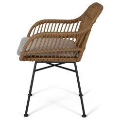 GDFStudio Rodney Indoor Woven Faux Rattan Chairs With Cushions, Set Of 2, Light Brown, Bei -abbyson shop e4d12fcd01d53a57 4350 w800 h800 b1 p0