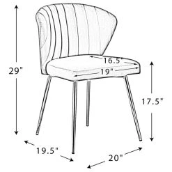 MOD The Audrey Dining Chair, Velvet, Set Of 2, Tan -abbyson shop e511eeca020de8bb 9620 w800 h800 b1 p0