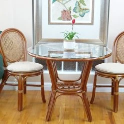 SK New Interiors Denver Dining Rattan Wicker Armless Side Chair W/Cream Cushion, Handmade, Coloni -abbyson shop e5a10aa00fbc3743 2273 w800 h800 b0 p0