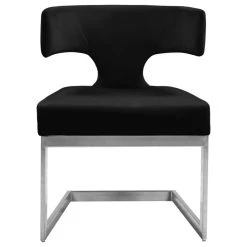 MOD The Eve Dining Chair, Black And Chrome, Velvet And Metal -abbyson shop e70184ab0274188e 0782 w800 h800 b1 p0