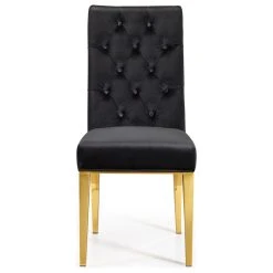 Meridian Furniture Capri Velvet Dining Chair, Set Of 2, Black -abbyson shop e79126d4027414b0 4930 w800 h800 b1 p0