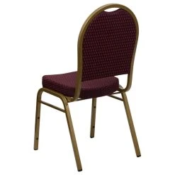 Flash Furniture HERCULES Banquet Stack Chair, Dome Back, Gold Frame, Burgundy Fabric, 37.5"H -abbyson shop e8015a9701b1221c 6630 w800 h800 b1 p0