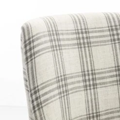 GDFStudio GDF Studio Rydel Fabric Dining Chairs, Set Of 2, Gray Plaid/Brown -abbyson shop e821f6dd00b09591 5192 w800 h800 b0 p0