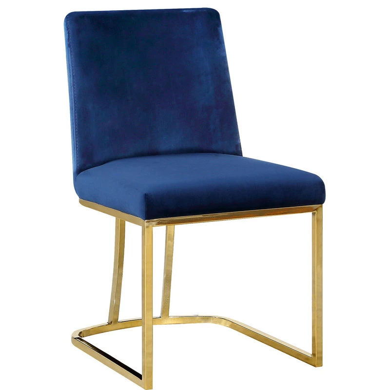 MOD The Josephine Velvet Dining Chair, Navy And Gold, Set Of 2 5 MOD The Josephine Velvet Dining Chair, Navy And Gold, Set Of 2 - Image 3