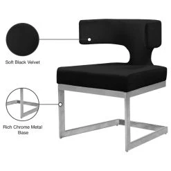 MOD The Eve Dining Chair, Black And Chrome, Velvet And Metal -abbyson shop ea819bce02741891 0782 w800 h800 b1 p0