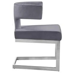 MOD The Eve Dining Chair, Gray And Chrome, Velvet And Metal -abbyson shop f0c1e124027415d4 0745 w800 h800 b1 p0