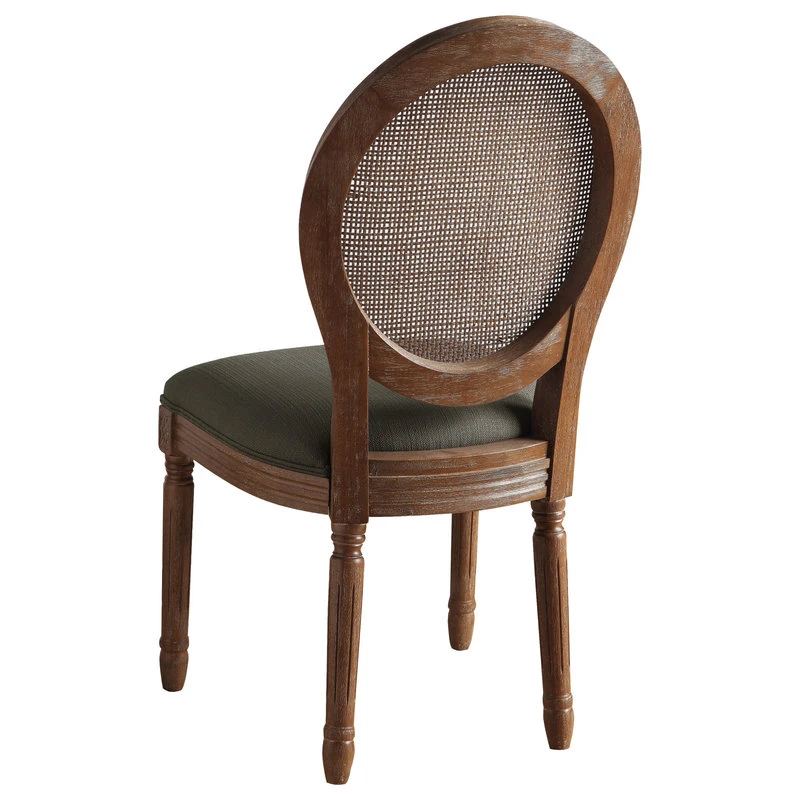 Office Star Products Stella Cane Back Chair, Otter Fabric 6 Office Star Products Stella Cane Back Chair, Otter Fabric - Image 4