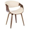 MOD The Aria Dining Chair, Walnut And Cream, Wood, PU Leather -abbyson shop f4d17cb20eb9d36f 9132 w800 h800 b1 p0