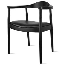 Homedotdot Real Oak Wood PU Leather Seat Wegner Kennedy With Arms Dining Chair, Black -abbyson shop f5c17d040fb6fb52 0959 w800 h800 b1 p0