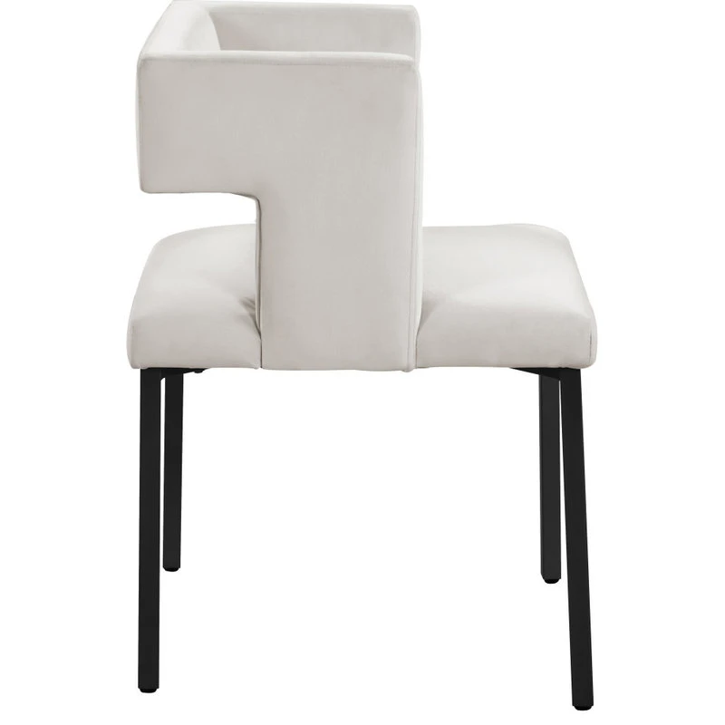 MOD The Verve Dining Chair, Cream And Matte Black, Velvet And Iron, Set Of 2 6 MOD The Verve Dining Chair, Cream And Matte Black, Velvet And Iron, Set Of 2 - Image 4