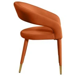Meridian Furniture Destiny Dining Chair, Cognac, Velvet -abbyson shop f681c924018ee76d 3329 w800 h800 b1 p0